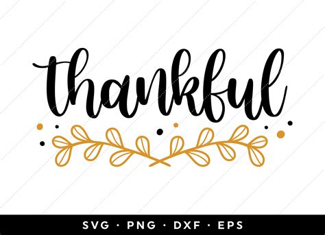 Thankful Svg Thanksgiving Svg Clip Art Cricut Silhouette Etsy