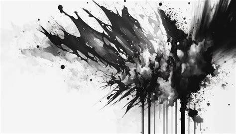 Premium Photo | Abstract watercolor background. Black ink splatters on ...