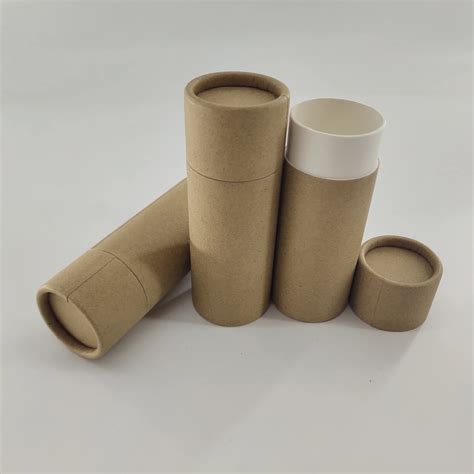 Eco Friendly Kraft Paper Cardboard Push Up Paper Tube For Lip Balm 0