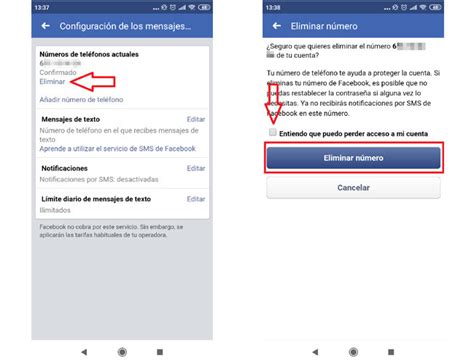 Cómo eliminar tu número de teléfono de Facebook Twitter e Instagram