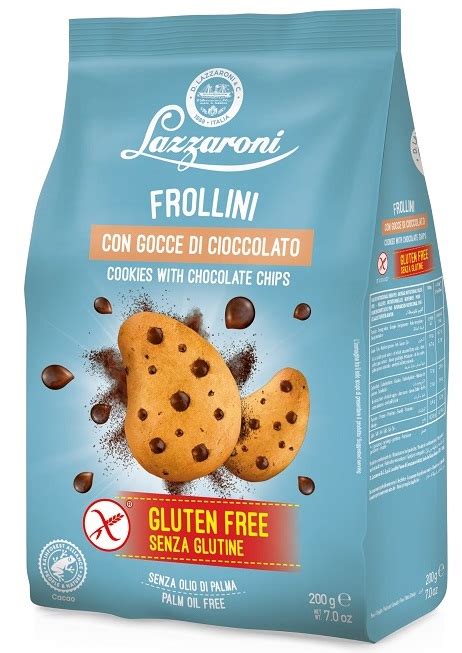 Frollini Senza Glutine Con Gocce Di Cioccolato Lazzaroni Lazzaroni