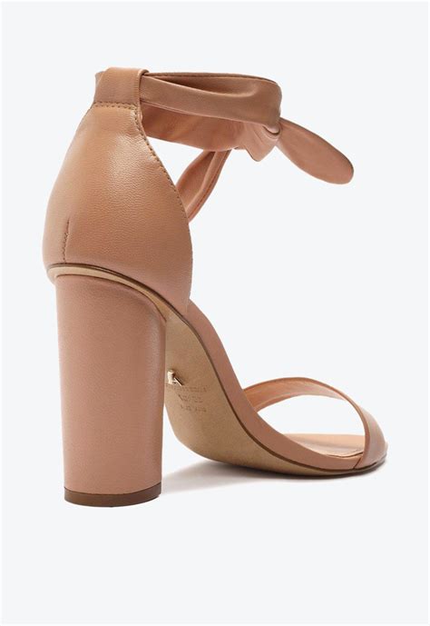 Sandália Nude Arezzo Couro Salto Bloco Alto Isabelli ZZ MALL