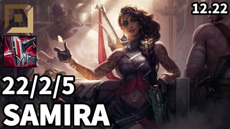 Samira Adc Vs Ezreal Kr Master Patch 12 22 Youtube