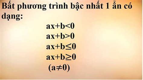 Tìm hiểu định nghĩa bất phương trình bậc nhất một ẩn và ứng dụng trong