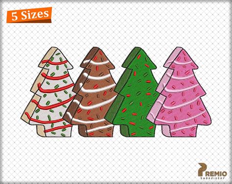 Christmas Tree Cake Embroidery Designs Tis The Season Christmas Cakes