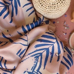 Atelier Brunette Canopy Cobalt Viscose Crepe Sold By The Yard Etsy