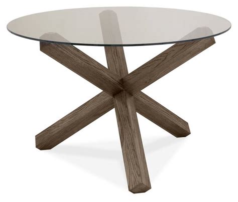 Bentley Designs Turin Dark Oak Circular Glass Table At Style Furniture