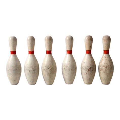 Bowling Pins Red Stripe Classic White Pyrex Accent Decor Decals