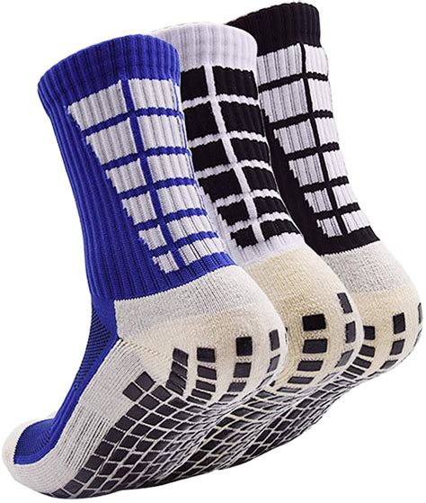 3 Pairs Of Super Wide Socks With Non Skid Grips For Swollen Feet And