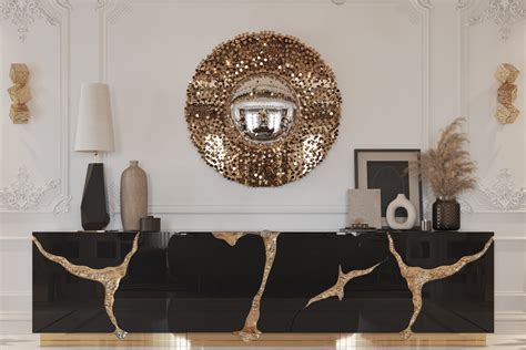 Modern Mirrors To Embellish Your Imposing Buffets And Cabinets