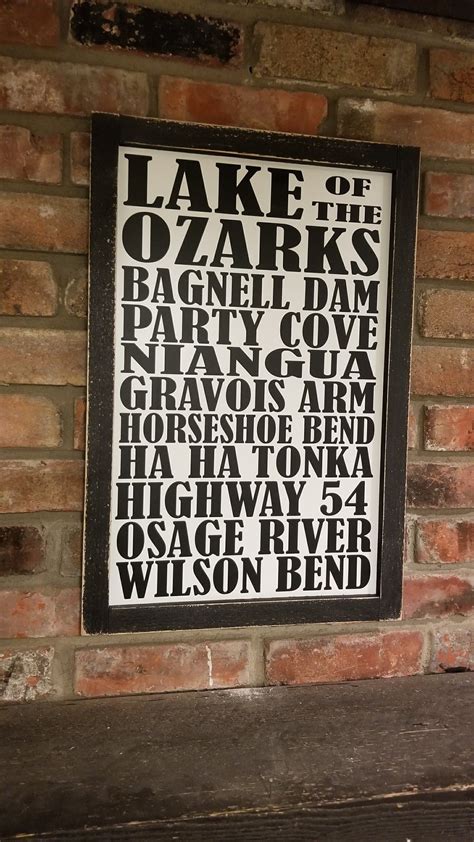 Lake Of The Ozarks Lake Of The Ozarks Subway Art Sign Lake Etsy