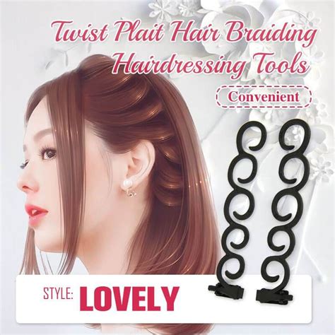 Twist Plait Hair Braiding Hairdressing Tools 2pcs Plaits Hairstyles