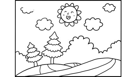 Landscape Drawing Easy Landscape Drawing Simple Drawing Line Drawing