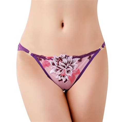 Flower Embroidery Panties Sexy Lace Women Underwear Lingerie