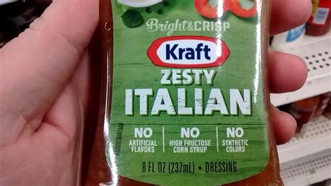 Dressing Zesty Italian Kraft Youtube