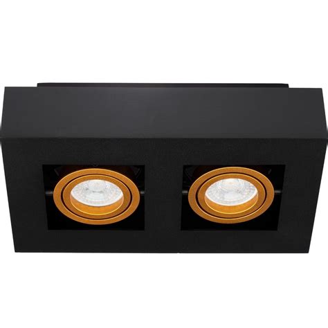 Led Deckenspot Schwarz Gold X Gu Fassung Ledleuchtendiscounter De