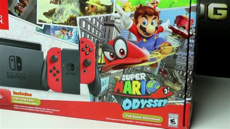 Unboxing Nintendo Switch Super Mario Odyssey Bundle Youtube