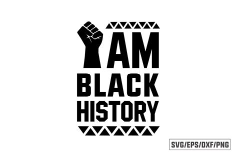 I Am Black History Lettering Svg Gráfico Por Sheikhs Graphic Outlet