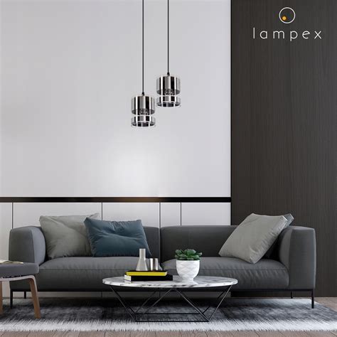 Lampex Lampa Wisząca Boris 1 Szklana Chrom 12X80 Cm E14 Lpx03031