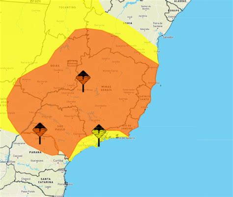 Inmet Tem Alerta De Chuvas Intensas Até Esta Quarta Para Várias Cidades