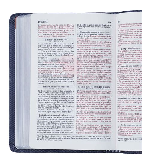 Biblia Compacta Letra Grande Con Referencias Rv Simil Piel Azul