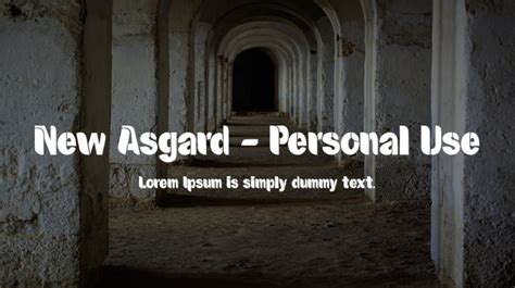 New Asgard Personal Use Font Download Free For Desktop And Webfont