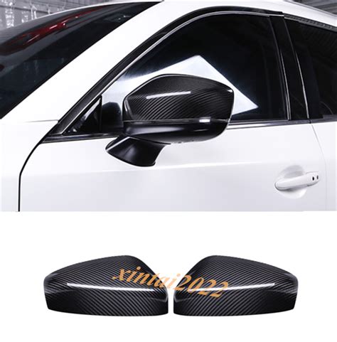 Real Carbon Fiber Door Rearview Mirror Cover Trim For Mazda Cx Cx