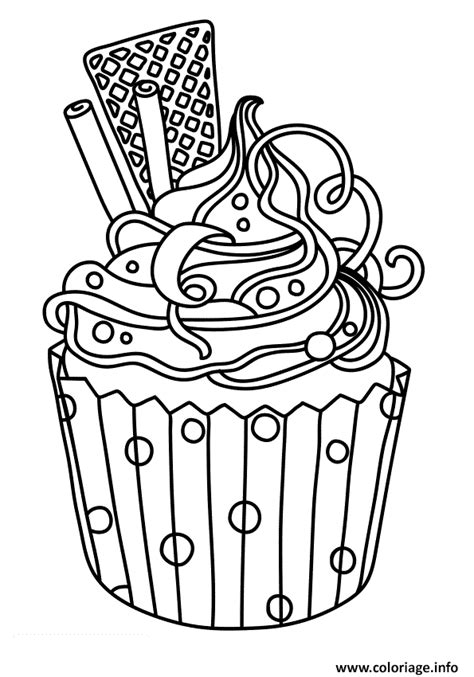 Coloriage Cupcake Couleur JeColorie