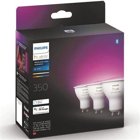 Philips Hue White And Color Ambience Gu10 43w230lm Dreierpack