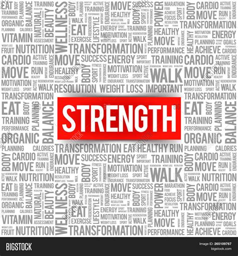 Strength Word Cloud Image And Photo Free Trial Bigstock