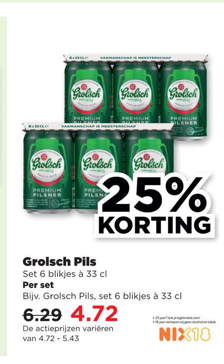 Grolsch Blikje Bier Folder Aanbieding Bij Plus Details