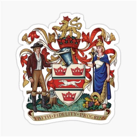 Coat Of Arms Of Guelph Ontario Sticker For Sale By Shav Redbubble