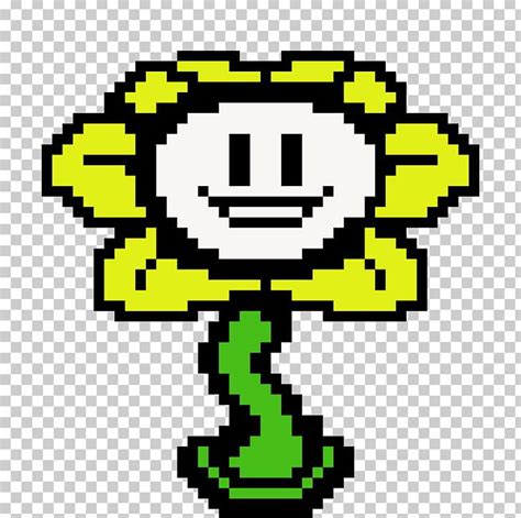 Undertale Pixel Art Flowey Png Clipart Area Art Bead Bones