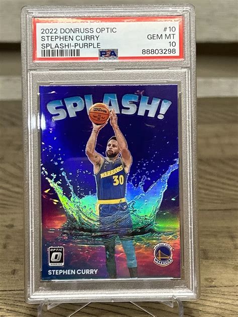 Stephen Curry 2022 Optic 10 Splash Purple Price Guide Sports Card