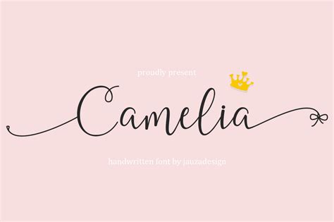 Camelia Font By Jauzadesign Creative Fabrica