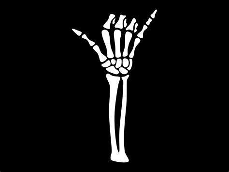 Skeleton Hand Hang Loose Svg Skeleton Hand Silhouettehang Loose Shaka