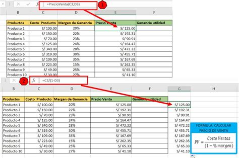 Como Calcular En Excel El Precio De Venta