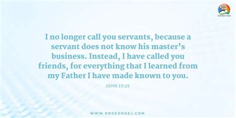 Jesus Calls Us His Friends | Daily Devotions - DrGeorgeJ