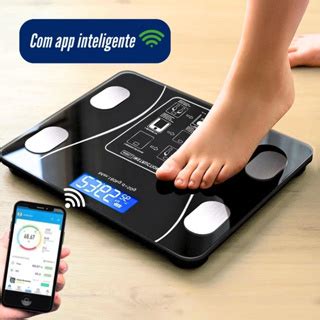 Balança Digital Corporal Bioimpedancia Aplicativo Bluetooth 180 Kg