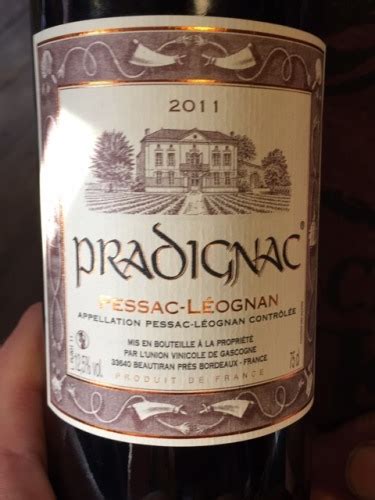 Union Vinicole de Gascogne Pradignac Pessac Léognan Vivino US