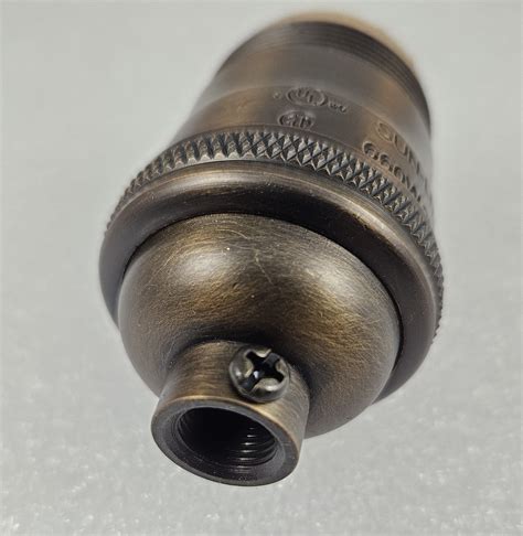 Uno Threaded Keyless Cast Antique Brass Socket My Lamp Parts