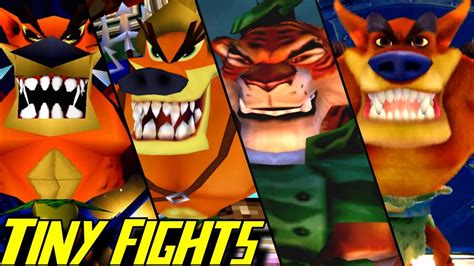 Evolution Of Tiny Tiger Battles In Crash Bandicoot Games