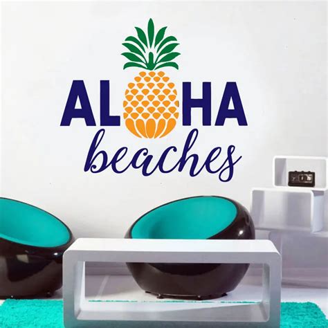 Aloha Beaches Decal Custom Color Size Car Yeti Tumbler Wall Sticker