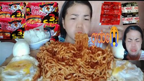 Nuclear Fire Noodles Challenge Buldak Samyang 3x Spicy Asmr Mukbang Philippines Youtube