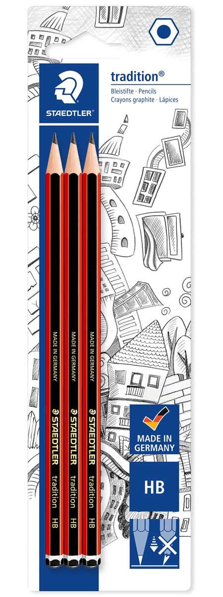 Staedtler Tradition Pencils Hb Pack Of 3 110 Hbbk3d The Online