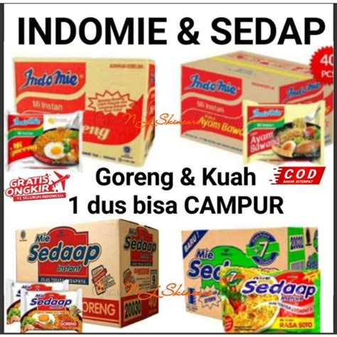 Jual Terlaris Mie Instan Sarimi Indomie Sedap Dus All Varian Bisa