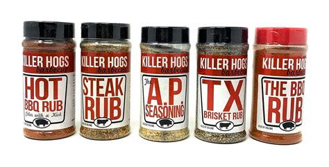 Killer Hogs Barbecue Rub Variety Pack Hot Bbq Steak Rub