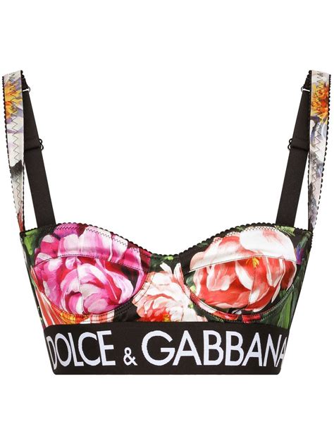 Dolce And Gabbana Floral Print Balcony Bra Farfetch