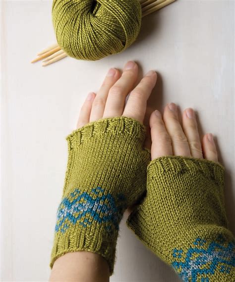 Ravelry Fair Isle Fingerless Mitts Pattern By Megan Goodacre