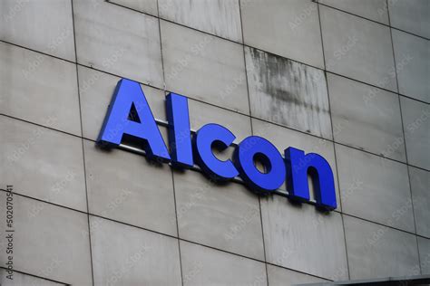 Alcon Signage Logo On The Facade Of Alcon Polska Branch Of American